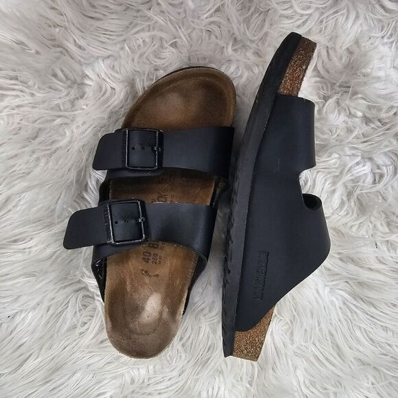 BIRKENSTOCK Arizona Birko-Flor Slide Sandal SIZE (40) W 9 BLACK - Picture 2 of 10